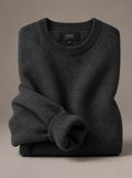 Charcoal cashmere crew neck jumper
