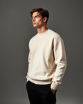 Clapham Heavyweight Crew Sweatshirt in stone