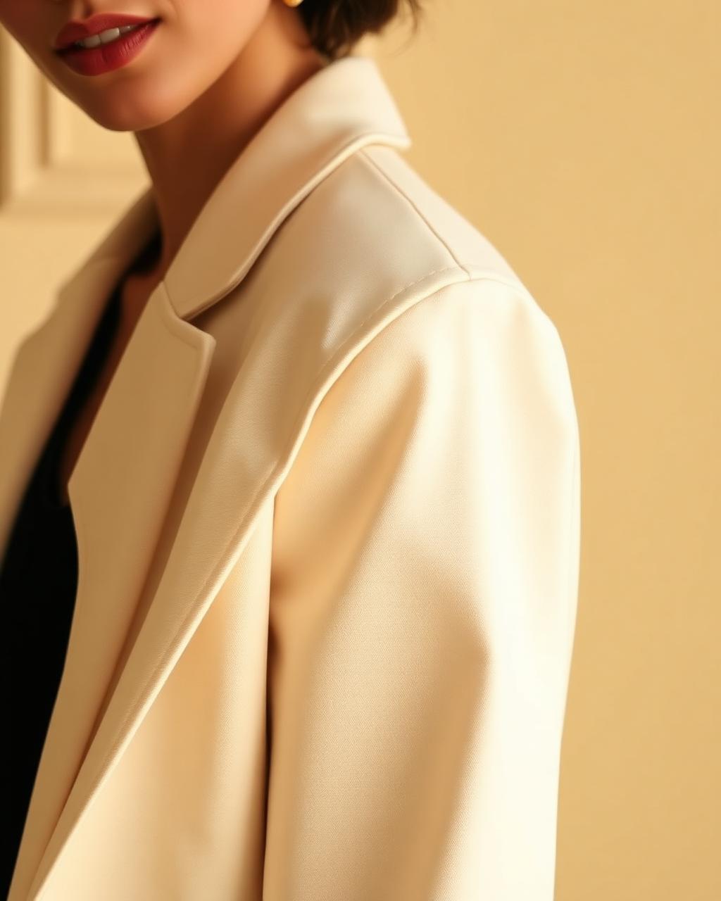 Farringdon Cream Blazer detail