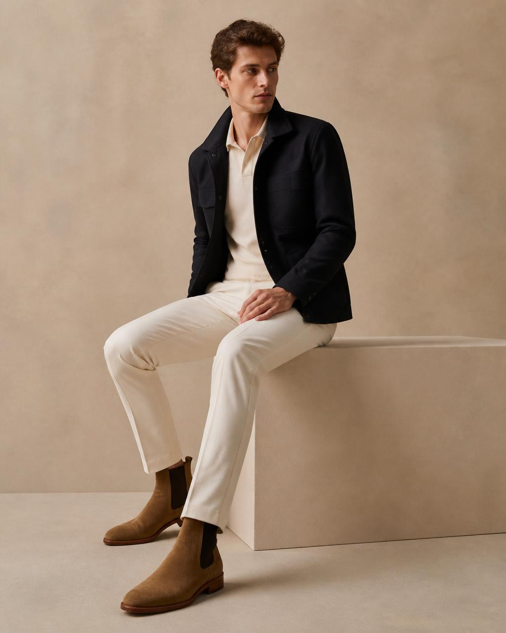 Greenwich Suede Chelsea Boots in tan