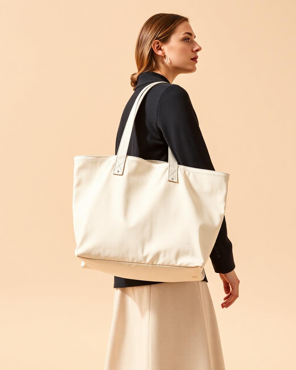 Limehouse Everyday Canvas Tote in ecru