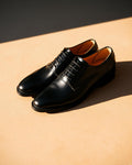 Marylebone black leather derby shoes