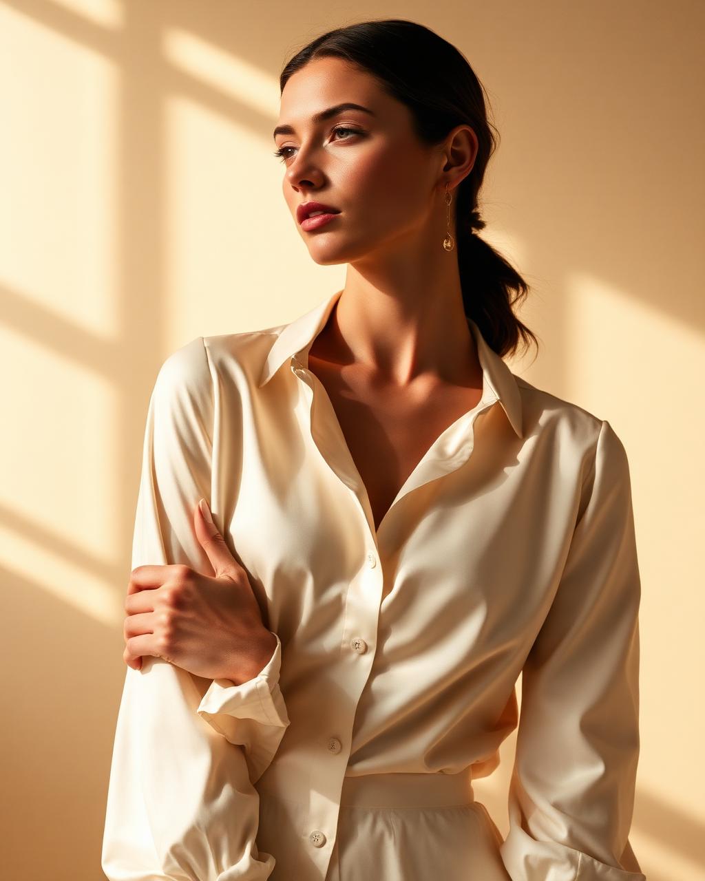 Primrose ivory silk blouse