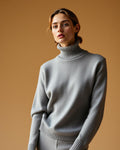 Richmond grey cashmere roll neck jumper