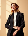 Sloane wool tailored blazer in charcoal