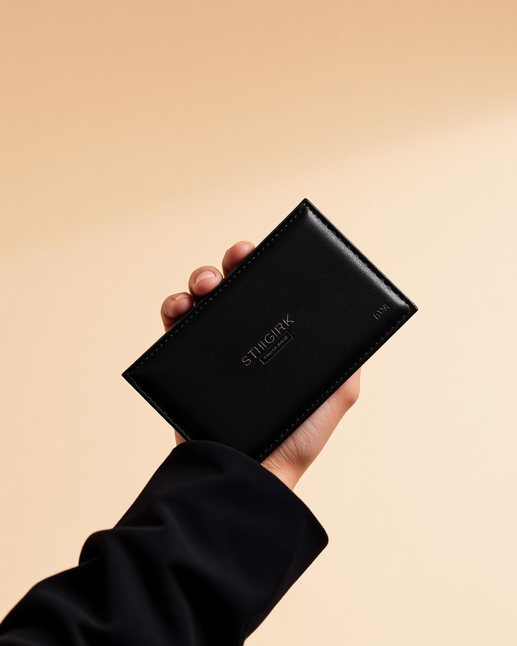 Waterloo Slim Leather Wallet in black
